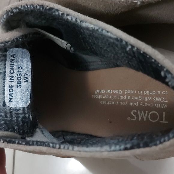 Toms wedge booties - sz W7 - Picture 6 of 9